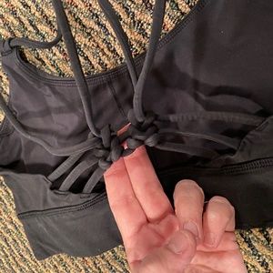 Lululemon Black  scrappy sports bra  size M